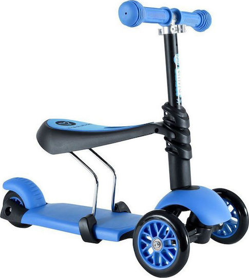 Y Volution Παιδικό Πατίνι Y Glider 3 in 1 Τρίτροχο με Κάθισμα για 3+ Ετών Μπλε