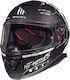 MT Thunder 3 SV Board Matt Black/White Κράνος Μηχανής Full Face 1450gr με Sunvisor