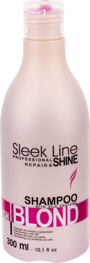Stapiz Sleek Line Blush Blond Shampoo Shampoos Reconstruction/Nourishment & Smoothing for All Hair Types 300ml