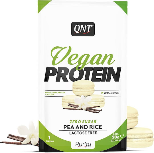 QNT Vegan Protein Gluten & Lactose Free with Flavor Vanilla Macaroon 20gr