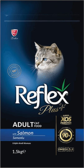 Reflex Plus Cat Adult Ξηρά Τροφή χωρίς Γλουτένη για Ενήλικες Γάτες με Σολομό 1.5kg