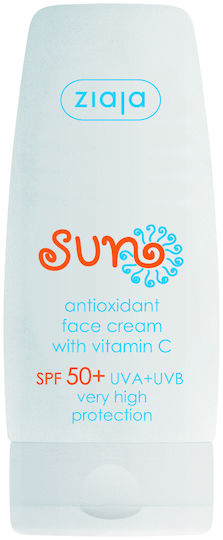 Ziaja Sun Antioxidant Cream With Vitamin C Αντηλιακή Κρέμα Προσώπου SPF50 50ml