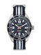 Nautica Battery Watch with Fabric Strap Blue