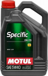 Motul Συνθετικό Λάδι Αυτοκινήτου Specific CNG LPG 5W-40 5lt