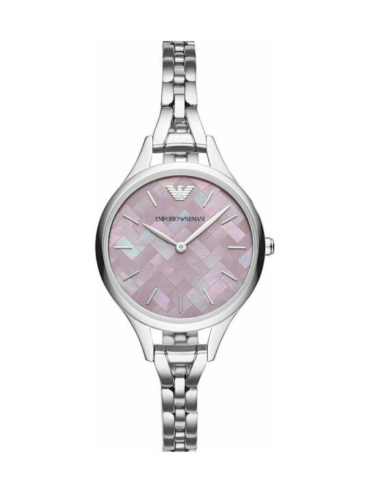Emporio Armani Aurora Watch with Silver Metal Bracelet