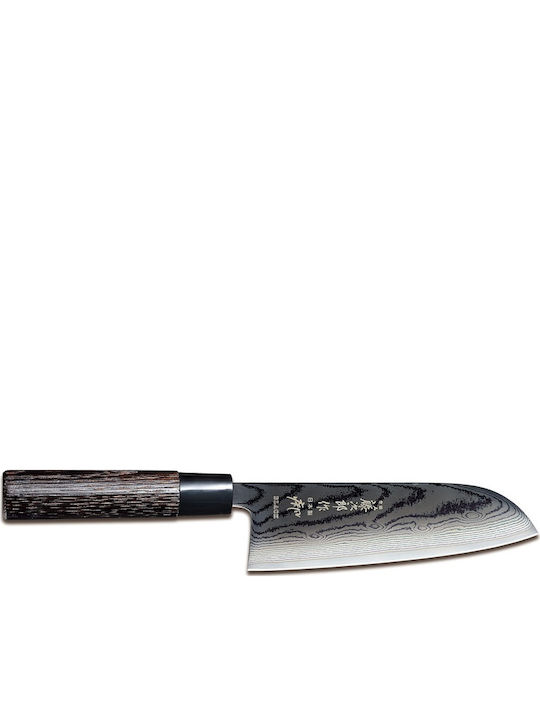 Tojiro Shippu Black Santoku Knife of Damascus Steel 16.5cm FD-1597