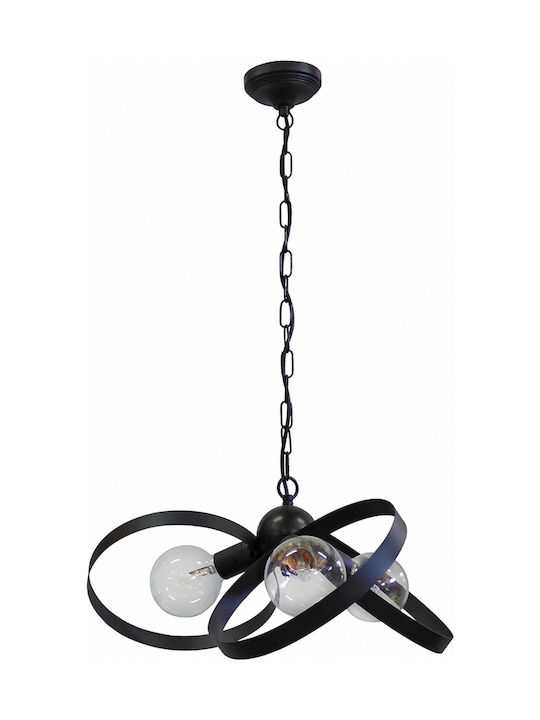 Heronia Pendant Light Suspension for Socket E27 Black