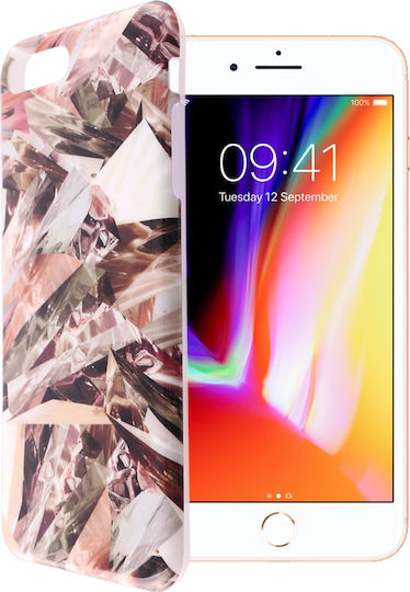 Volte-Tel Marble TPU Silicone Back Cover Brown for iPhone 8/7 Plus