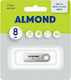 Almond Metal Flash 8GB USB 2.0 Stick Argint