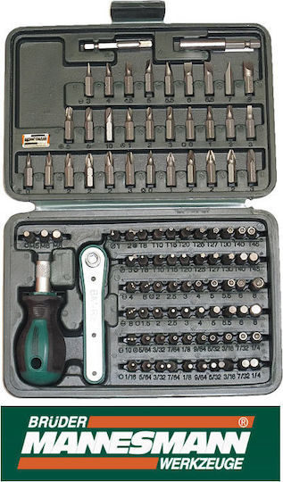 Mannesmann Screwdriver Ratchet with 99 Interchangeable Tips