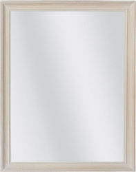 Liberta Καθρέπτης Τοίχου με Μπεζ Ξύλινο Πλαίσιο 80x60cm