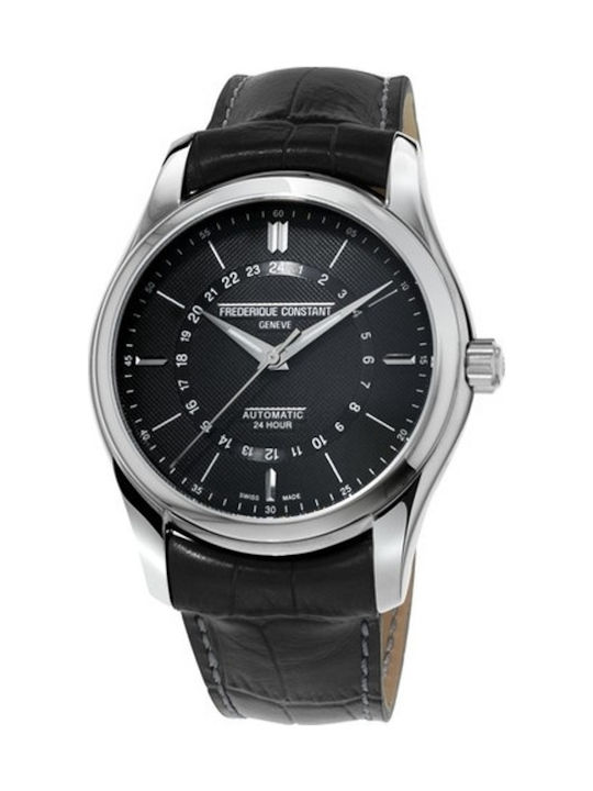 Frederique Constant Watch Automatic with Black Leather Strap FC-332DG6B6