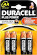 Duracell Plus Power Αλκαλικές Μπαταρίες AA 1.5V 4τμχ