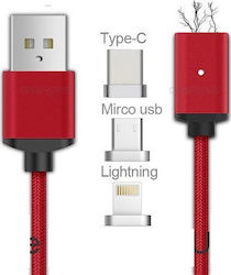 USB to Lightning / Type-C / micro USB Cable 1m