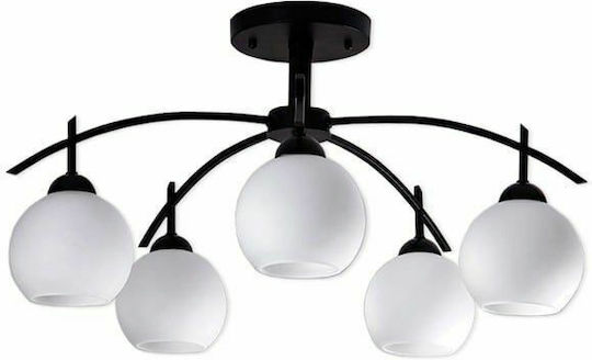 GloboStar Luna Deckenleuchte 63cm Schwarz mit Fassung E27