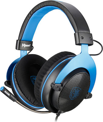 Sades Mpower Über Ohr Gaming-Headset mit Verbindung 3,5mm Blau