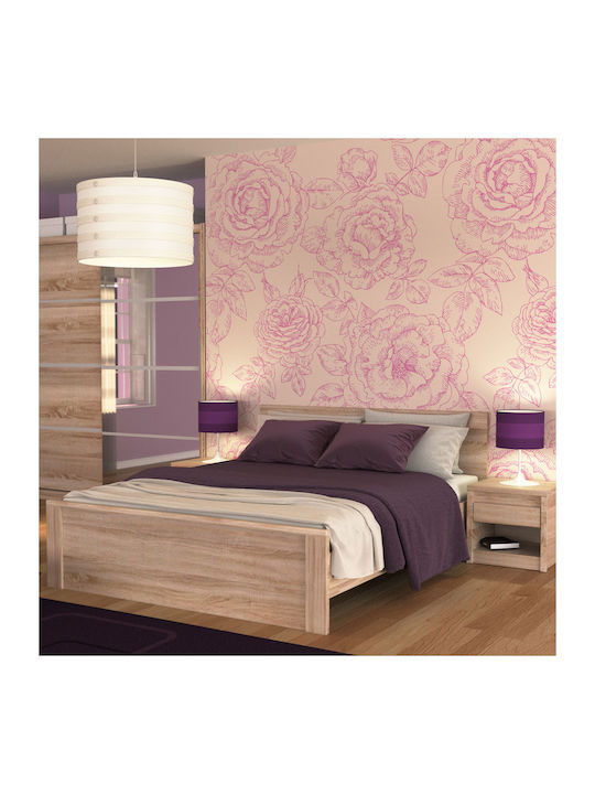 Norton Bed Semi-double Wooden Beige for Mattress 120x200cm