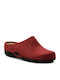 Lauren Anatomical Leather Women's Slippers Burgundy