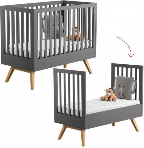 Vox Πολυμορφική Κούνια Nature Baby Graphite/Oak