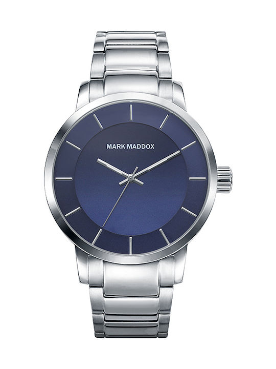 Mark Maddox Watch Battery with Silver Metal Bracelet HM7013-37