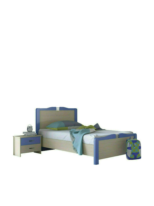 Νο 3 Παιδικό Κρεβάτι Μονό Μπλε για Στρώμα 90x190cm