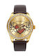 Mark Maddox Model Tattoo Watch with Brown Leather Strap