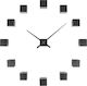 Karlsson Cubic Wall Clock Sticker Plastic Black 50cm