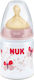 Nuk Plastic Bottle First Choice Plus Anti-Colic with Rubber Nipple for 0-6 months Pink Butterflies 150ml 1pcs 10.743.668