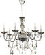 Inlight 5314-6 Chandelier Candlestick 6xE14 Transparent 68cm Dimmed 5314-6-FIME