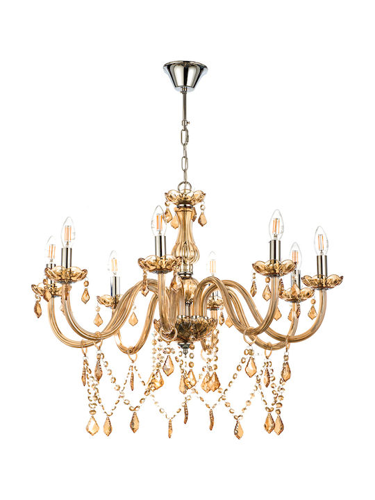 Inlight 5314-6 Chandelier Candlestick 6xE14 Honey 68cm