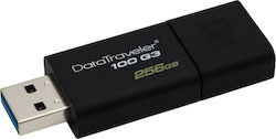 Kingston DataTraveler 100 G3 256GB USB 3.0 Stick Negru