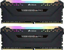 Corsair Vengeance RGB Pro 16GB DDR4 RAM με 2 Modules (2x8GB) και Ταχύτητα 3000 για Desktop