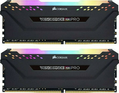 Corsair Vengeance RGB Pro 16GB DDR4 RAM με 2 Modules (2x8GB) και Ταχύτητα 3000 για Desktop