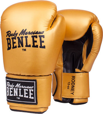 Benlee Rodney 194007 Synthetic Leather Boxing Competition Gloves Gold