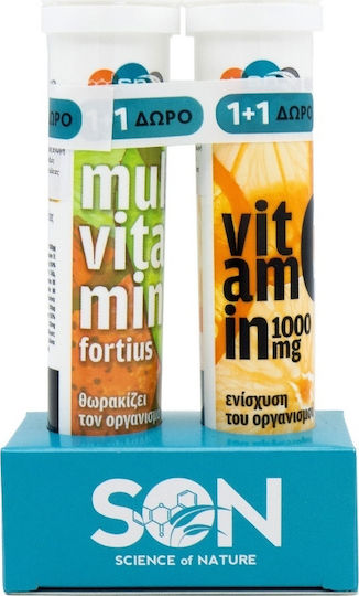 Science of Nature Multivitamin Fortius + Vitamin C Multivitamin with Antioxidant Action 1000mg Citrus 2 x 10 effervescent tablets
