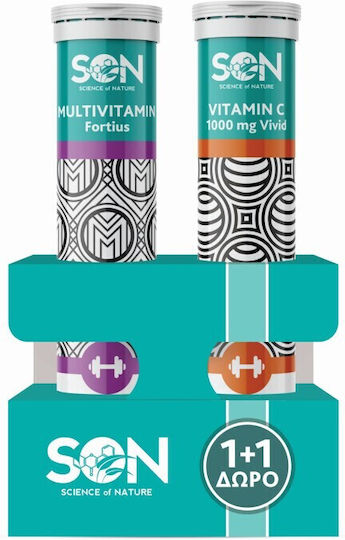 Science of Nature Multivitamin Fortius + Vitamin C Multivitamin with Antioxidant Action 1000mg Citrus 2 x 10 effervescent tablets