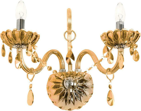 Inlight 43391-2 Miere Vintage Lumină de Perete cu Soclu E14 Galben Miere 35x35cm