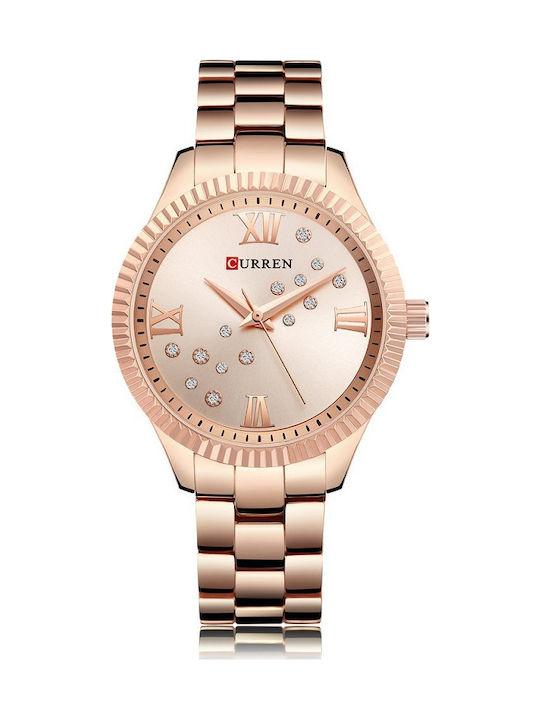 Curren Watch with Pink Gold Metal Bracelet