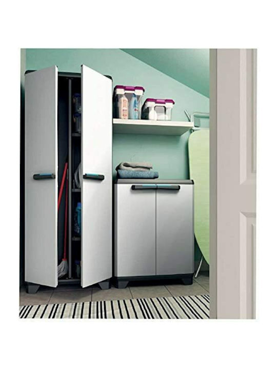 Double Door Wardrobe Linear Low Plastic with 1 Shelf 68x39x90cm