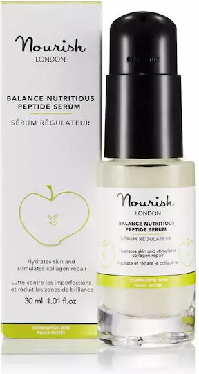 Nourish London Protect Replenishing Peptide Moisturizing Serum Face with Peptides for Detoxification & Nourishment 30ml
