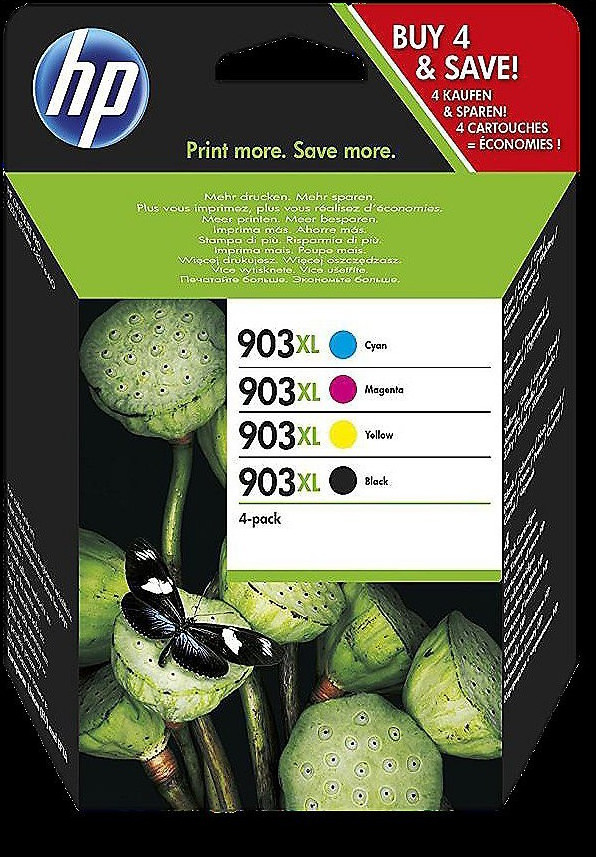 HP 903XL 4 Inkjet Printer Cartridges Multipack Yellow / Cyan / Magenta /  Black (3HZ51AE)