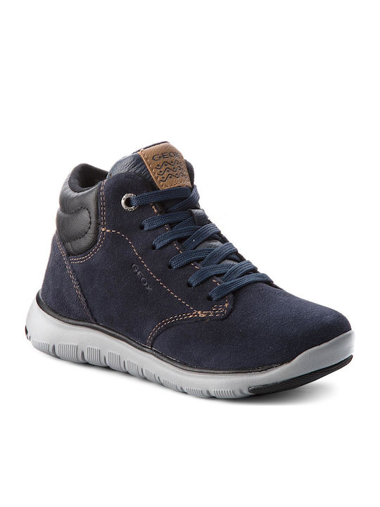 Geox Παιδικά Sneakers High Ανατομικά Μπλε