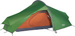 Vango Nevis 100 Pamir Green Camping Tent Tunnel Green with Double Cloth 4 Seasons for 1 Person 245x145x100cm