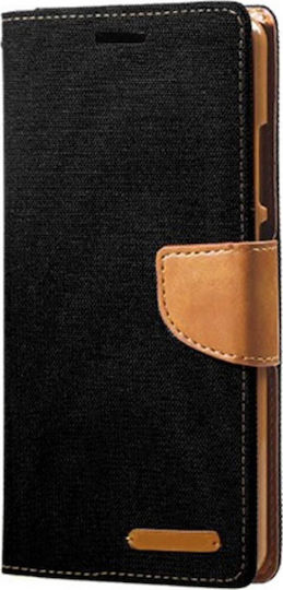 Forcell CANVAS Book Υφασμάτινο Μαύρο (Redmi Note 5)