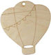 WOODEN AEROSTAT 7CM SET/5 NATURAL