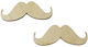 WOODEN MOUSTACHE 7CM SET/5 NATURAL