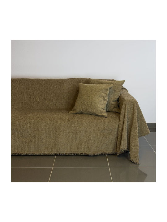 Fennel Armchair Throw 21C02BR1 Καφέ 180x180cm Brown