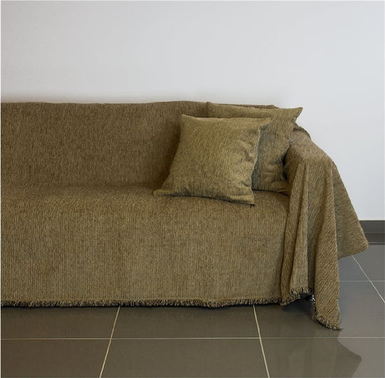 Fennel 21C02BR1 Brown Armchair Throw 180x180cm Brown