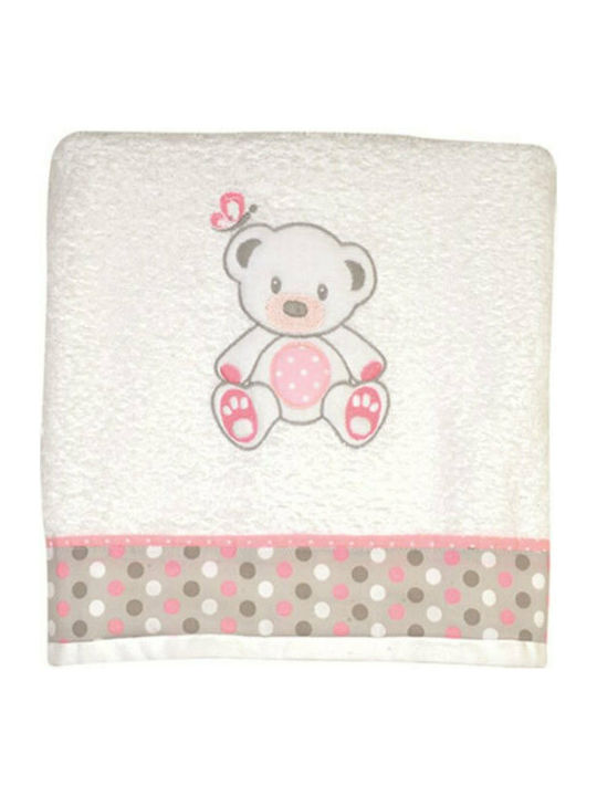 Baby Star Βρεφική Πετσέτα Σώματος Sweet Dots 1372 Λευκή