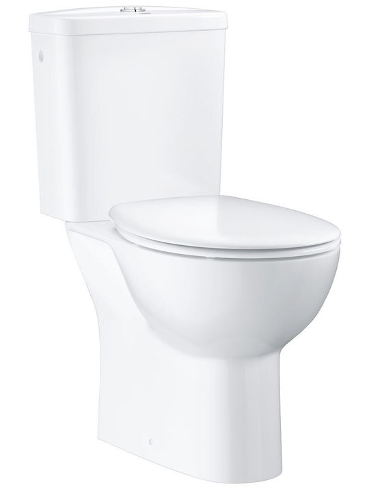 Grohe Bau Toaletă de podea cu sistem de descărcare cu Capac Închidere lentă Albă
